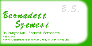 bernadett szemesi business card